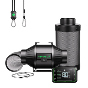 VIVOSUN AeroZesh T4 Smart Luftfiltration Kit Pro 10 cm mit E42A Controller