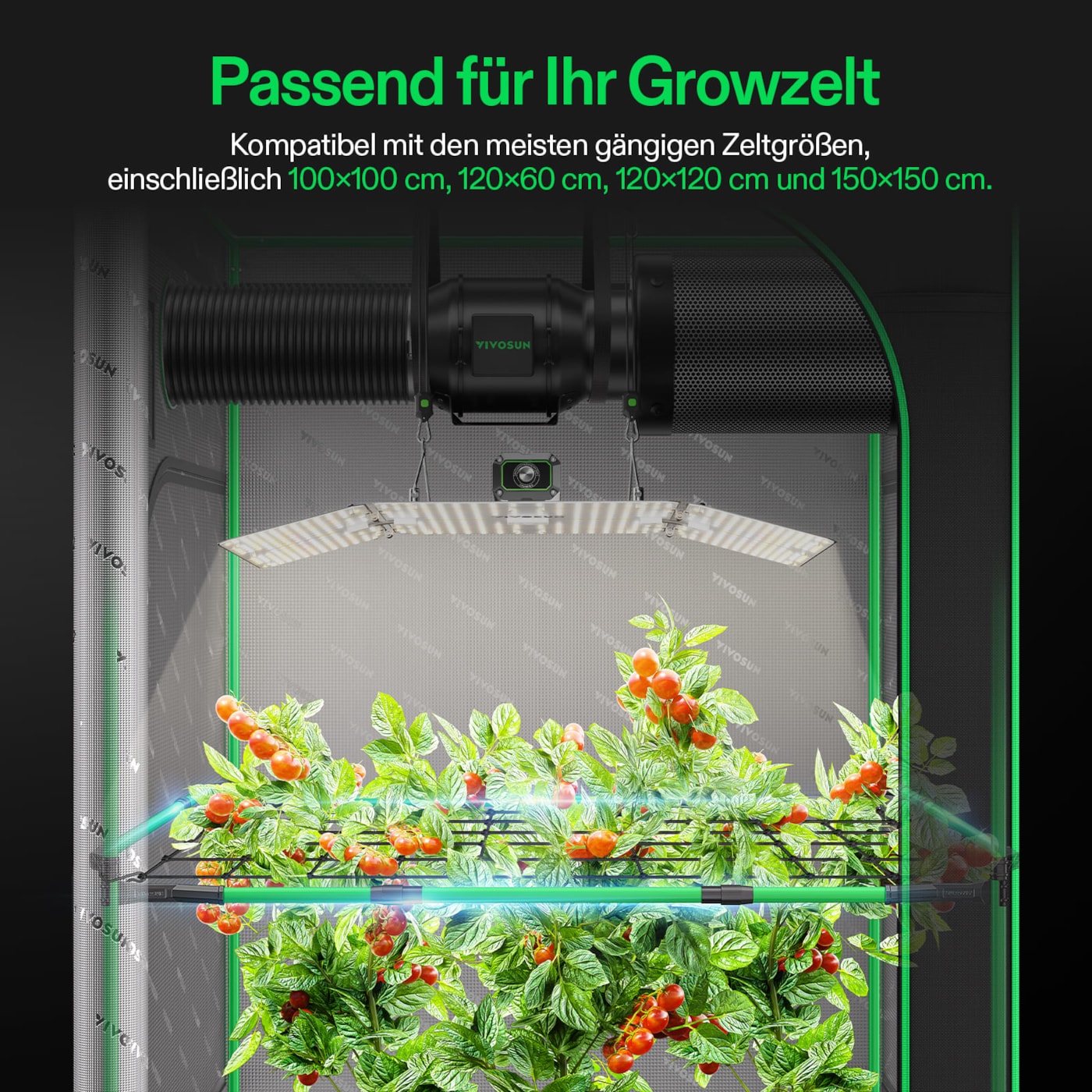 VIVOSUN Stützstangen Set 100–150 cm High CFM