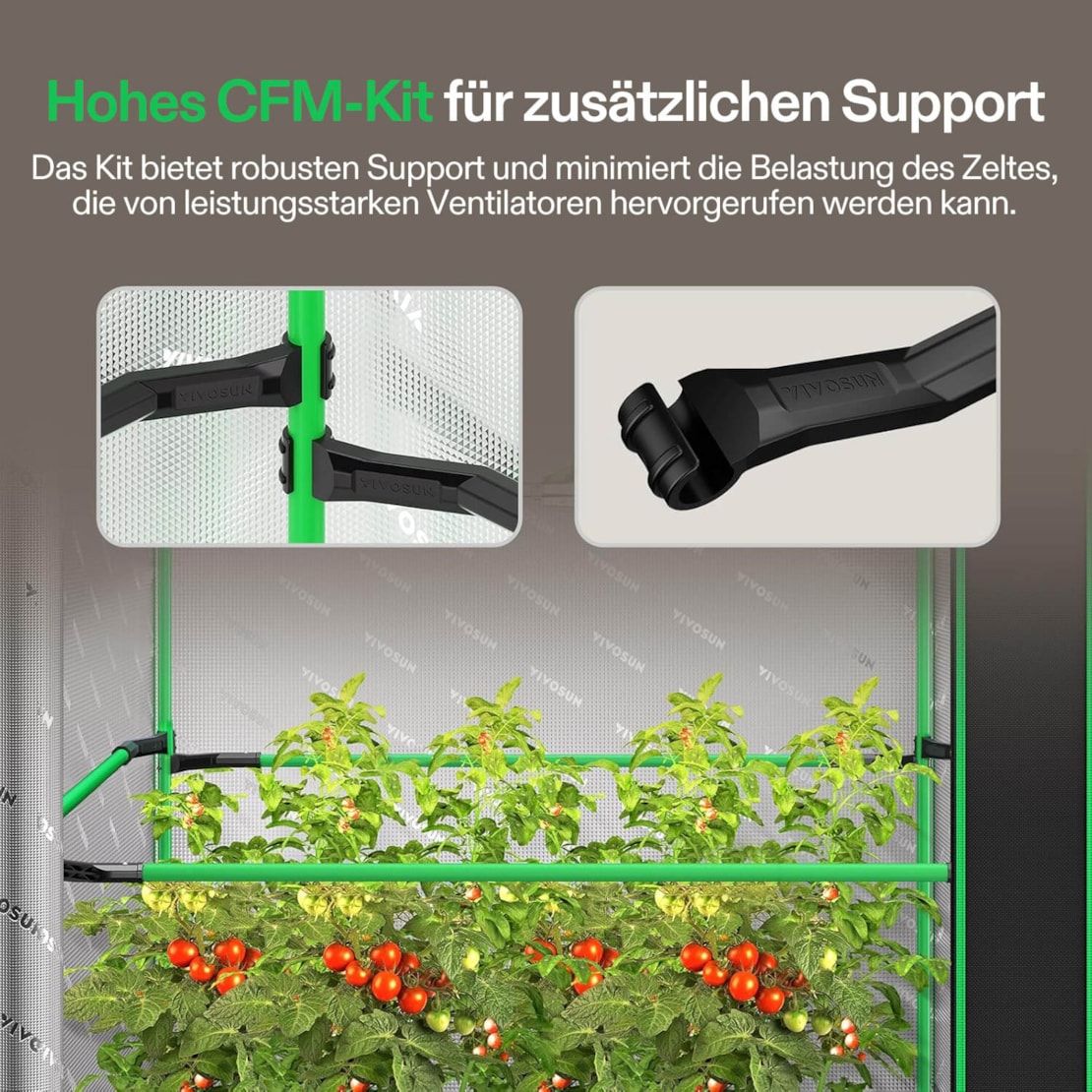 VIVOSUN Growbox Pro 120×60×180 cm