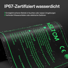 Anzucht-Heizmatte mit digitalem Dual-Display-Thermostat, 25x53 cm 3er Pack