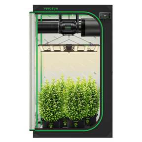 VIVOSUN Growbox Komplettset 120x120x200 cm 500W LED