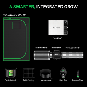 VIVOSUN Growbox Komplettset 120x120x200 cm mit VS4000 LED
