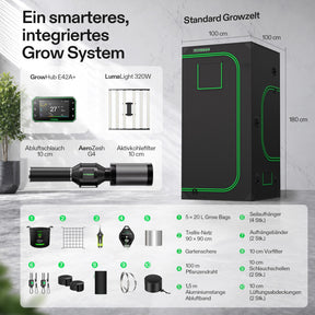 VIVOSUN Growbox Komplettset 100x100x180 cm 320W LED