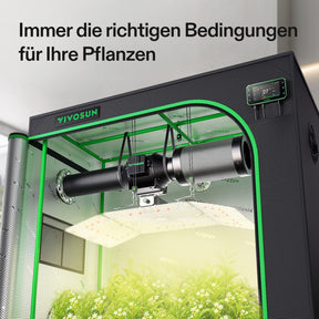 VIVOSUN Growbox Komplettset 120x60x180 cm 200W LED