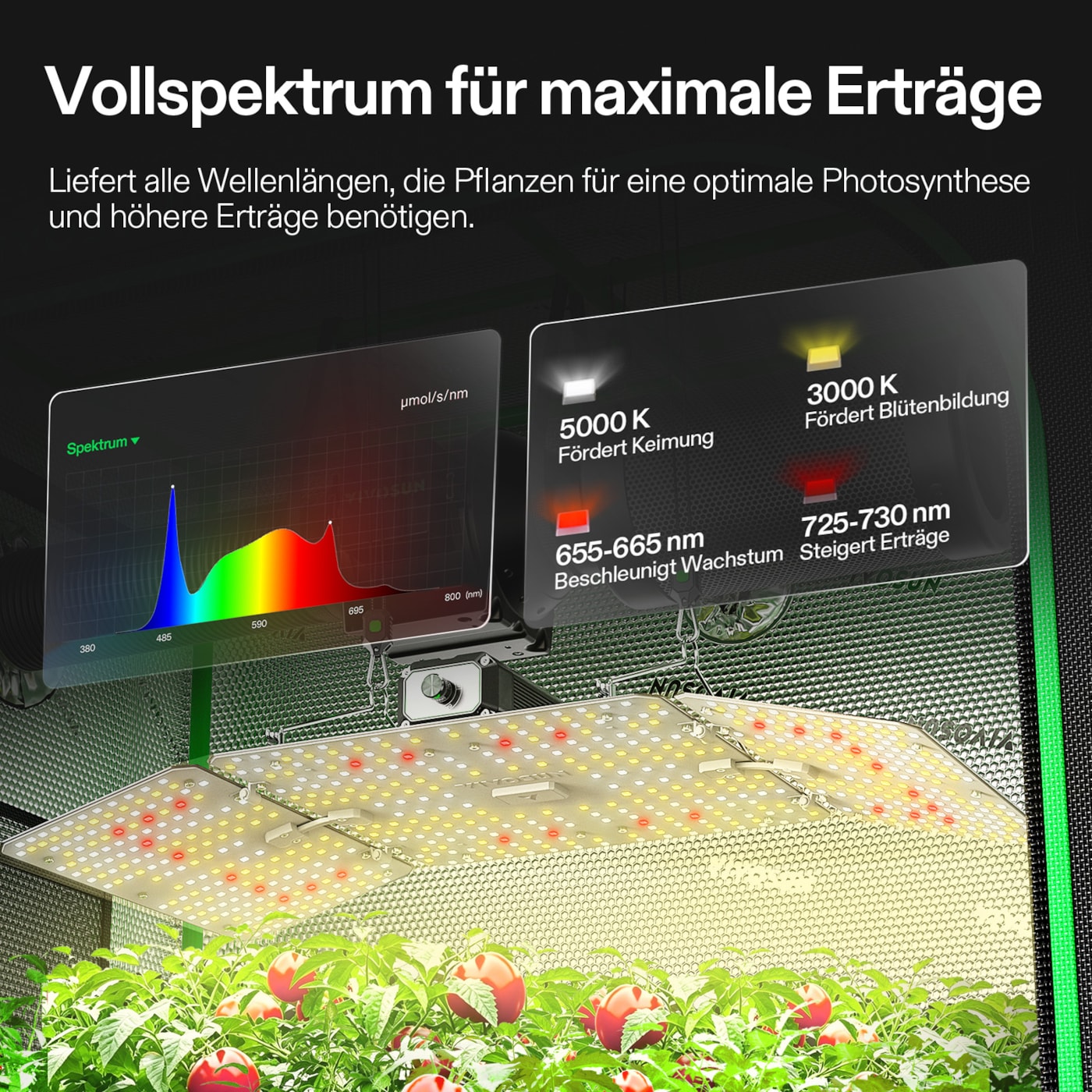 VIVOSUN Growbox Komplettset 120x60x180 cm 200W LED