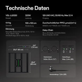 VIVOSUN LumaLight 320W Next Gen Vollspektrum LED Pflanzenlampe