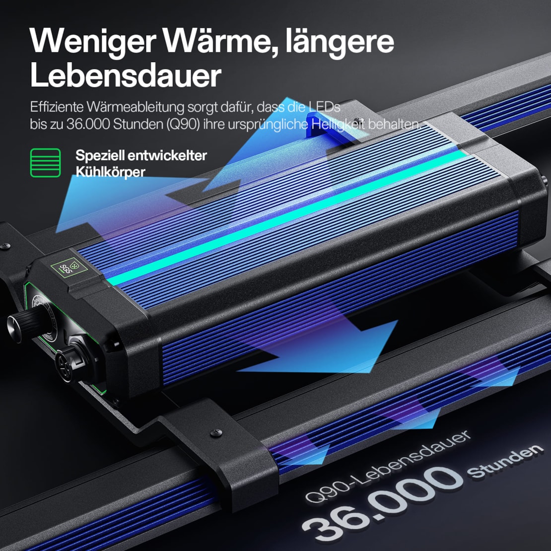 VIVOSUN LumaLight 500W Next Gen Vollspektrum LED Pflanzenlampe