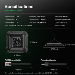 VIVOSUN Growbox Komplettset 120x60x150 cm Aerolight Wing SE LED 200W