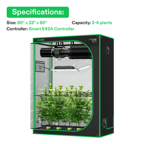 VIVOSUN Growbox Komplettset 150x80x200 cm Aerolight Wing SE LED 200W