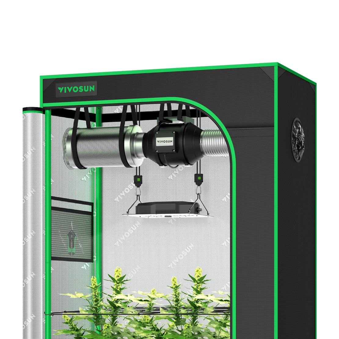 VIVOSUN Growbox Komplettset 90x50x160 cm VS1000 LED 100W