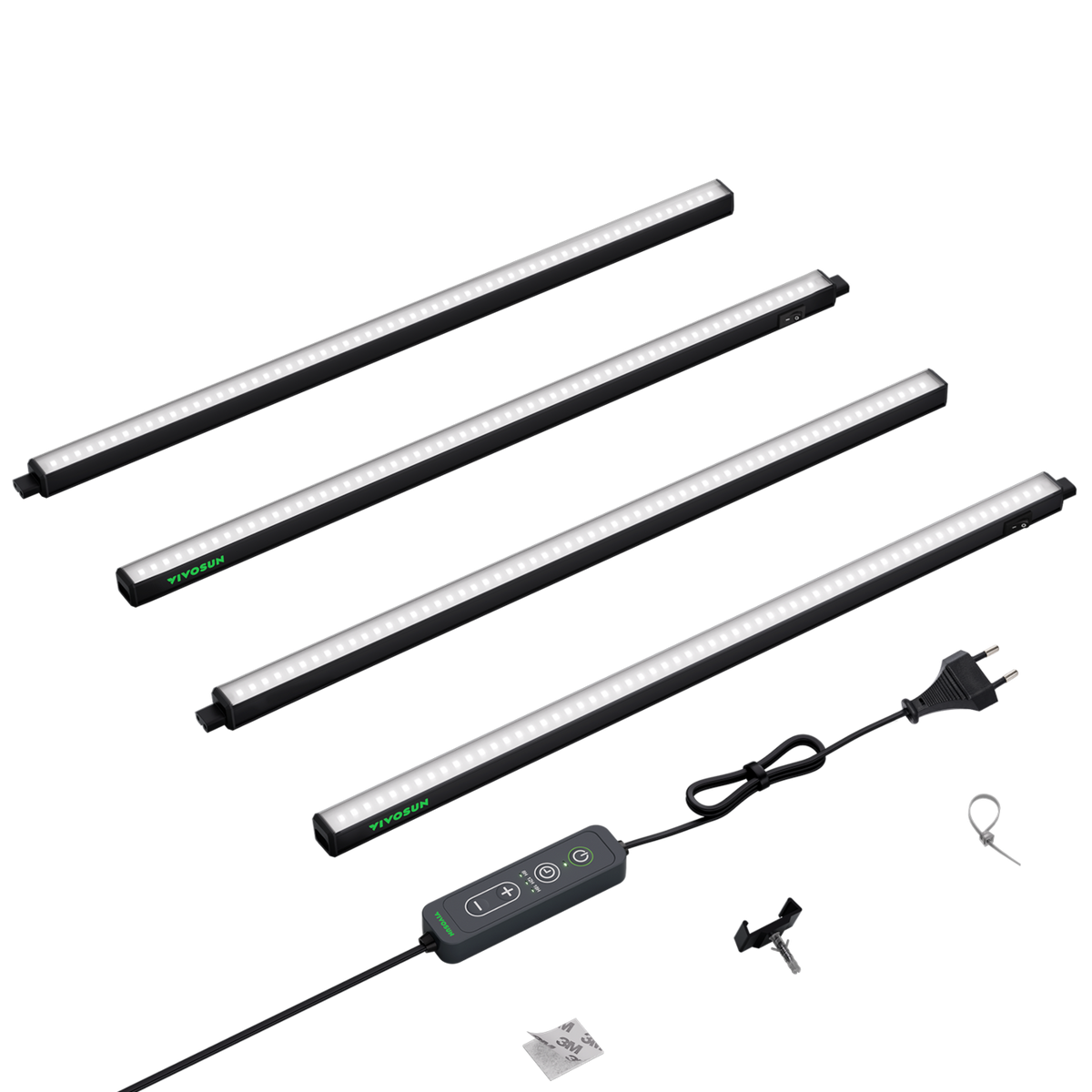VIVOSUN T5 Linear LED Pflanzenbeleuchtung 60 W, 4er Set mit Timer und Dimmer