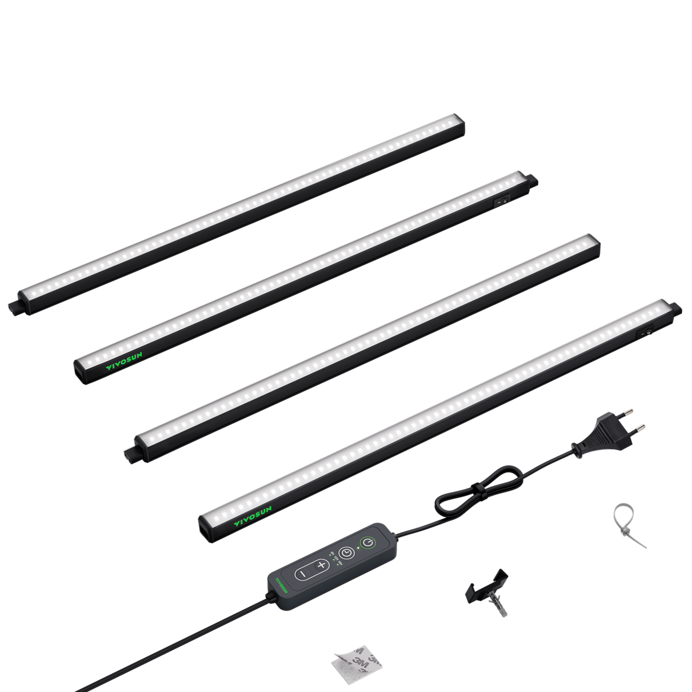 VIVOSUN T5 Linear LED Pflanzenbeleuchtung 60 W, 4er Set mit Timer und Dimmer