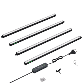 VIVOSUN T5 Linear LED Pflanzenbeleuchtung 60 W, 4er Set mit Timer und Dimmer