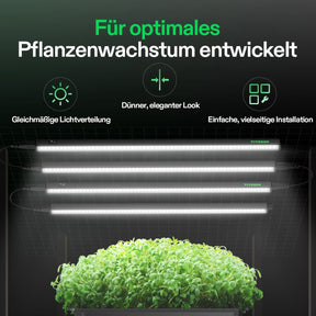VIVOSUN T5 Linear LED Pflanzenbeleuchtung 60 W, 4er Set mit Timer und Dimmer