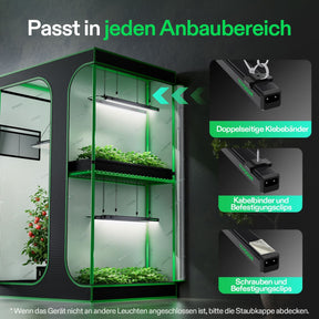 VIVOSUN T5 Linear LED Pflanzenbeleuchtung 60 W, 4er Set mit Timer und Dimmer