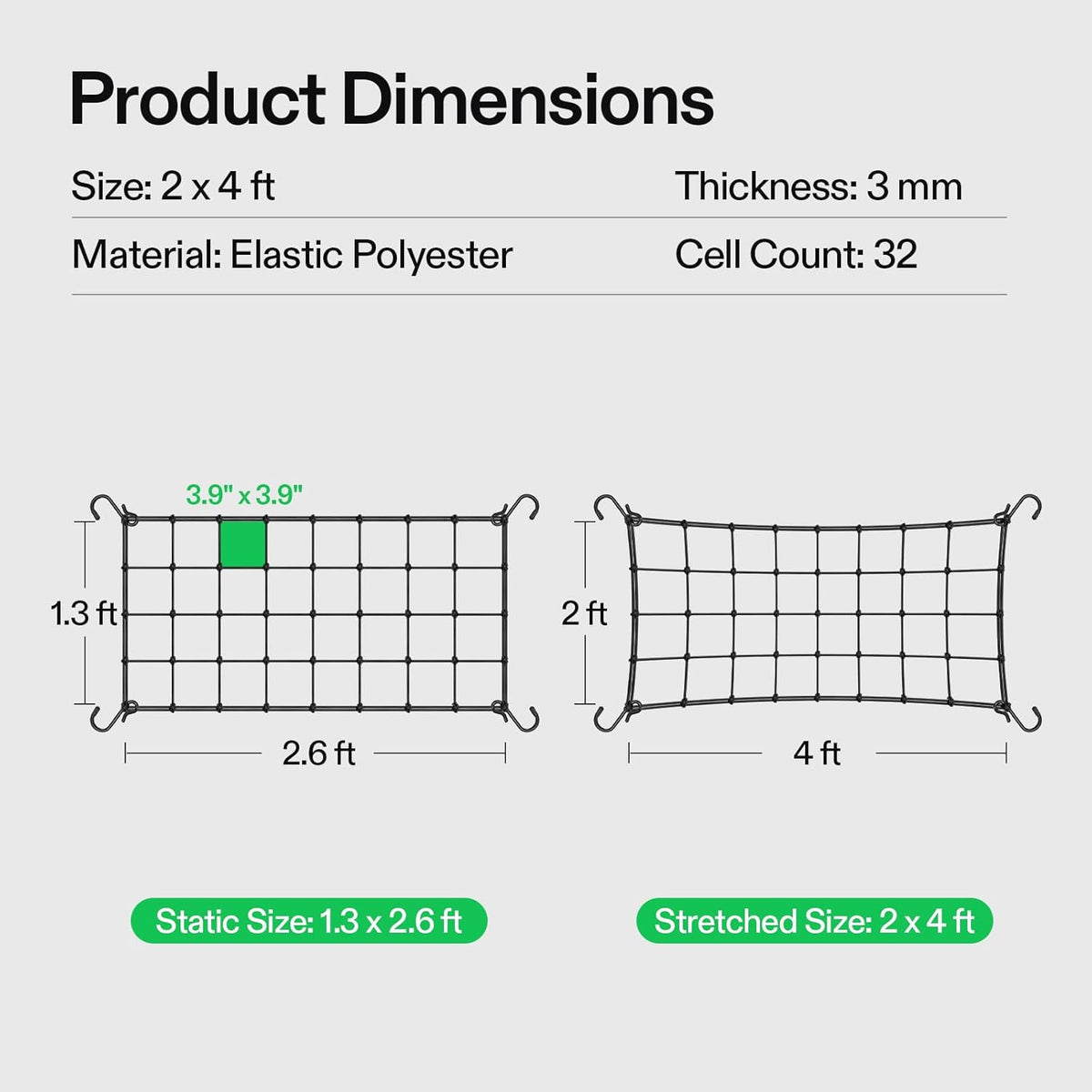 vivosun trellis netzt 60x120 dimensionen