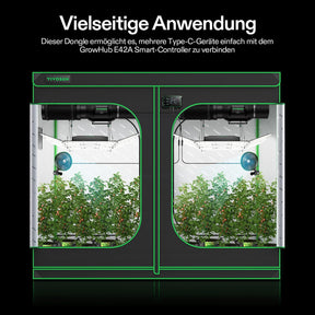 VIVOSUN USB C Splitter 2-in-1 für Growhub E42A